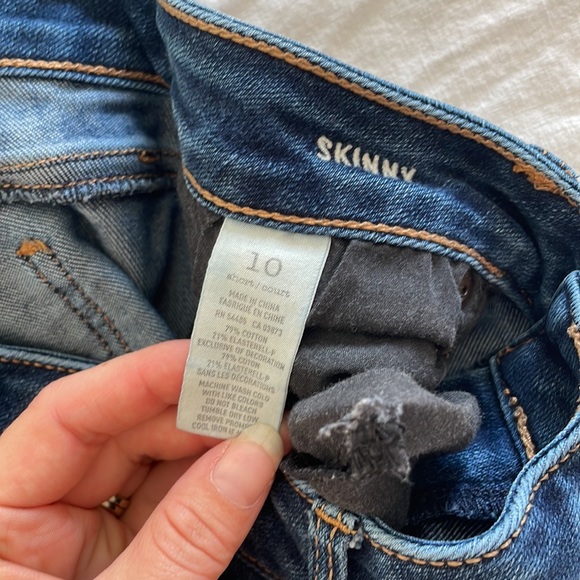 98% cotton!! Vintage American Eagle SKinny jeans size 10 short - Picture 4 of 5